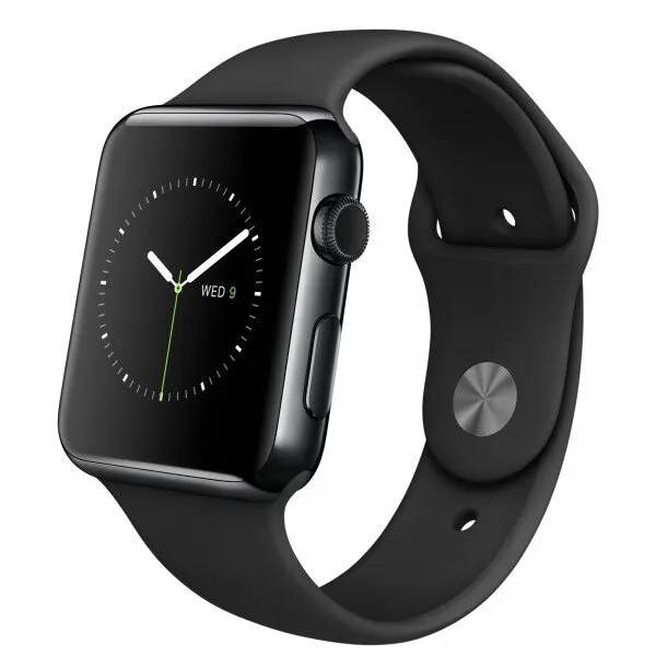 Apple Watch (42 mm) Uzay Siyahı Paslanmaz çelik Kasa ve Siyah Spor Kordon Akıllı Saat