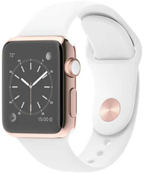 Apple Watch Edition (38 mm) 18 Ayar Roze Altın Kasa ve Beyaz Spor Kordon Akıllı Saat