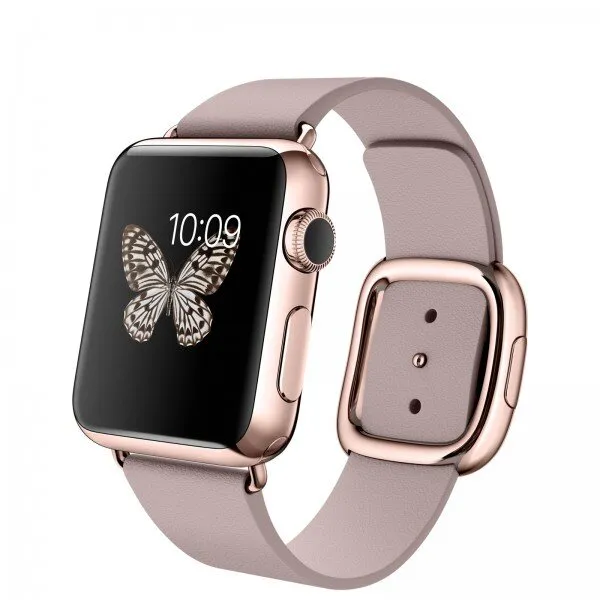 Apple Watch Edition (38 mm) 18 Ayar Roze Altın Kasa ve Modern Tokalı Roze Gri Kayış Akıllı Saat