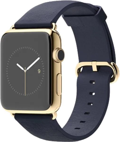 Apple Watch Edition (42 mm) 18 Ayar Sarı Altın Kasa ve Klasik Tokalı Gece Mavisi Kayış Akıllı Saat