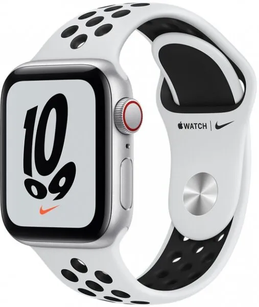 Apple Watch Nike SE Cellular (40mm) Gümüş Rengi Alüminyum Kasa ve Nike Spor Kordon (MKR43TU/A) Akıllı Saat