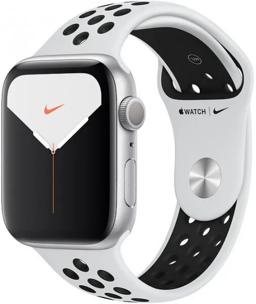 Apple Watch Nike Series 5 (44mm) Gümüş Rengi Alüminyum Kasa ve Nike Spor Kordon 44 mm Akıllı Saat