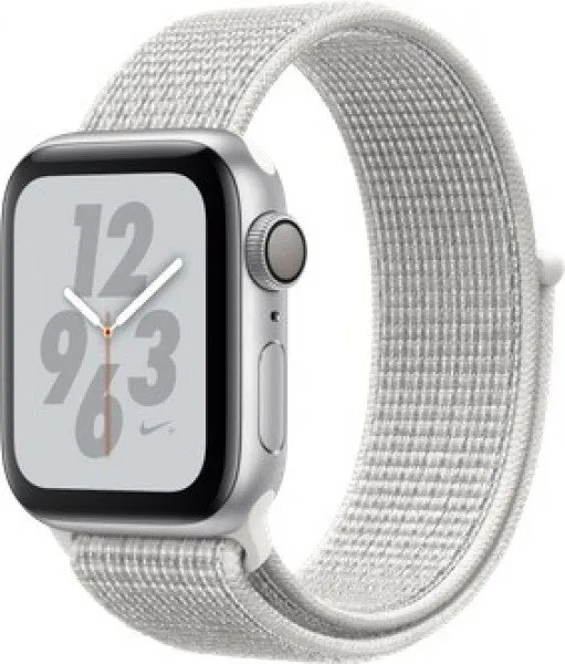 Apple Watch Nike+ Series 4 (40 mm) Gümüş Rengi Alüminyum Kasa ve Zirve Beyazı Nike Spor Loop Akıllı Saat