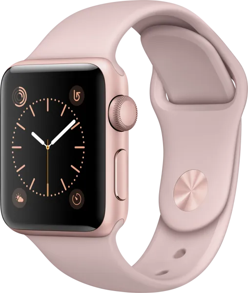 Apple Watch Series 2 (38 mm) Roze Altın Rengi Alüminyum Kasa ve Kum Pembesi Spor Kordon Akıllı Saat