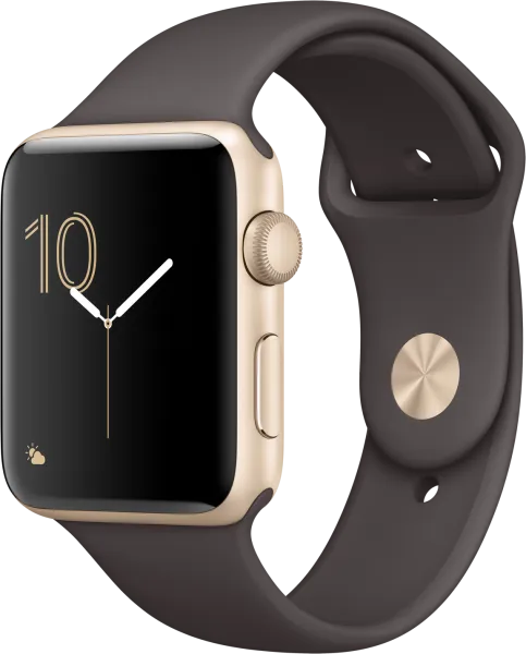 Apple Watch Series 2 (42 mm) Altın Rengi Alüminyum Kasa ve Kakao Spor Kordon Akıllı Saat