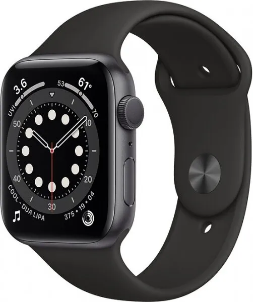 Apple Watch Series 6 (44mm) Uzay Grisi Alüminyum Kasa ve Spor Kordon Akıllı Saat