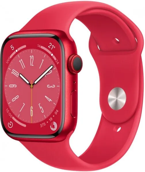 Apple Watch Series 8 Cellular 45mm (PRODUCT)RED Alüminyum Kasa ve Spor Kordon (MNKA3TU/A) Akıllı Saat