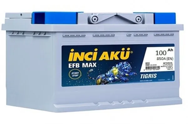 İnci Akü EFB Max Tigris 12V 100Ah Akü