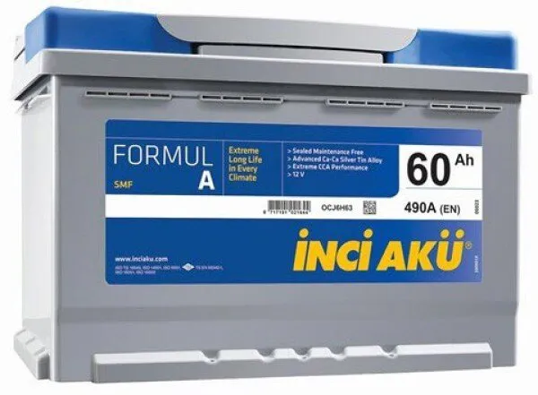 İnci Akü Formul A 12V 60Ah Akü