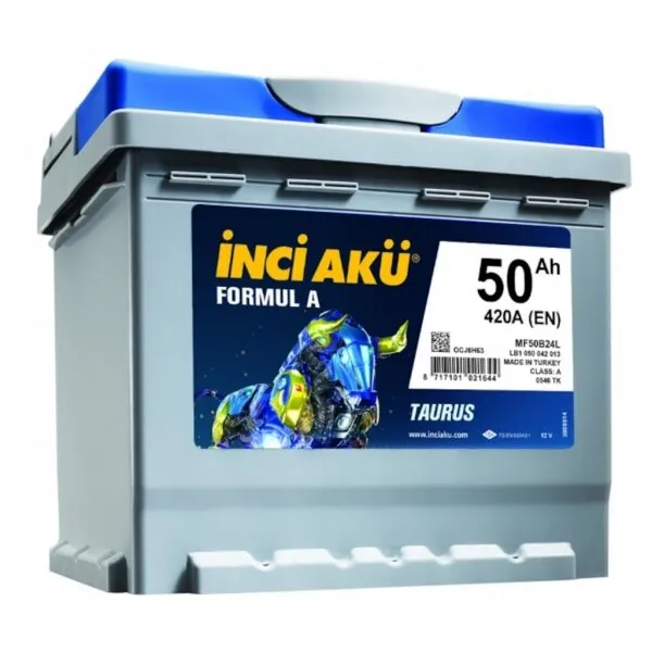 İnci Akü Formul A Taurus 12V 50Ah Akü