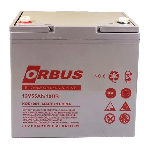 Orbus 12V 55Ah Akü