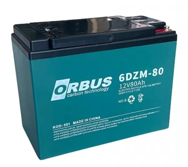 Orbus 6DZM-80 12V 80Ah Akü