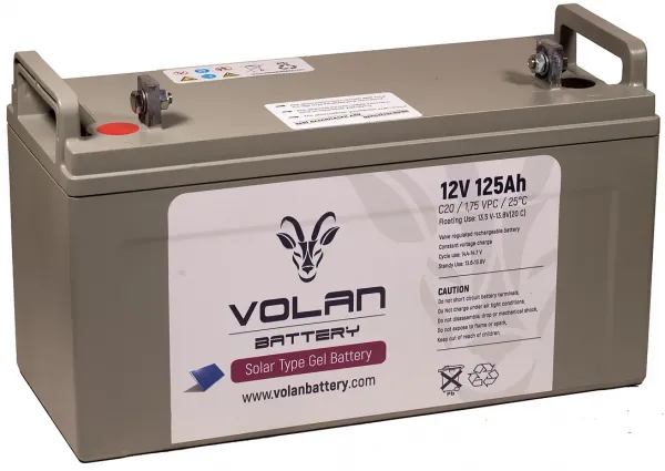 Volan Battery Solar Jel 12V 125Ah Akü