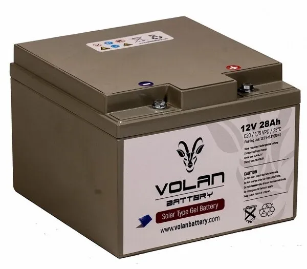 Volan Battery Solar Jel 12V 28Ah Akü