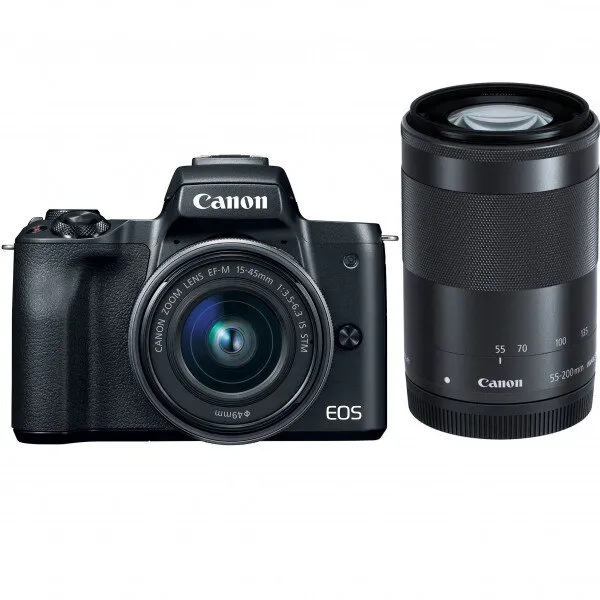 Canon EOS M50 55-200mm 55-200 Aynasız Fotoğraf Makinesi