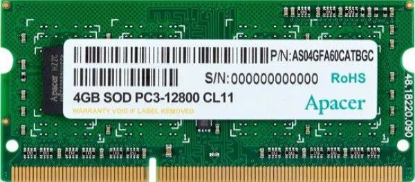 Apacer Standard DDR3 (DV.04G2K.KAMs) 4 GB 1600 MHz DDR3 Ram