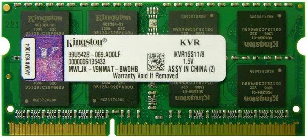 Kingston ValueRAM (KVR16S11/8) 8 GB 1600 MHz DDR3 Ram