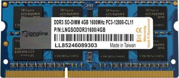Longline LNGDDR31600NB/4GB 4 GB 1600 MHz DDR3 Ram