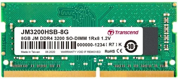 Transcend JetRam (JM3200HSB-8G) 8 GB 3200 MHz DDR4 Ram