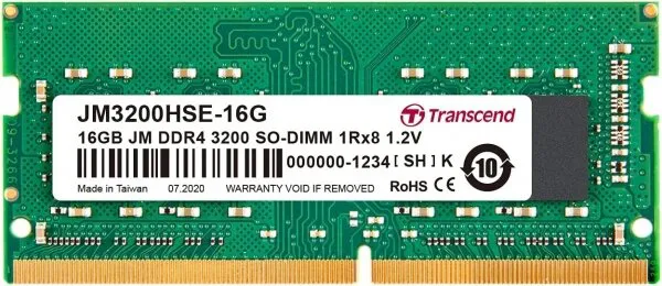 Transcend JM3200HSE-16G 16 GB 3200 MHz DDR4 Ram