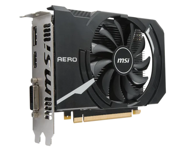 MSI GeForce GTX 1050 Aero ITX 2G OC 155 mm Ekran Kartı