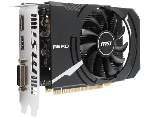 MSI GeForce GTX 1050 Ti Aero ITX 4G OCV1 170 mm Ekran Kartı