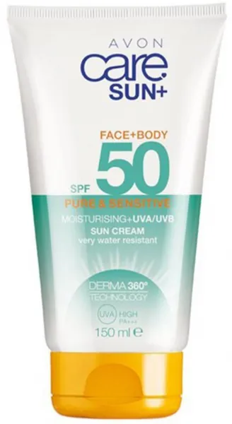 Avon Care Sun+ Pure & Sensitive Face and Body Güneş Kremi 50 Faktör 150 ml Güneş Ürünleri