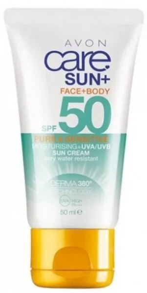 Avon Care Sun+ Pure & Sensitive Face and Body Güneş Kremi SPF50 50 ml Güneş Ürünleri