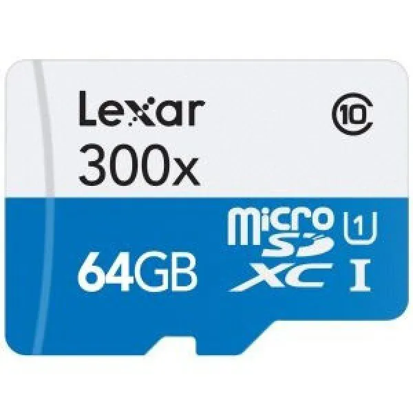 Lexar High-Performance 300x 64 GB (LSDMI64GBBNL300) microSD