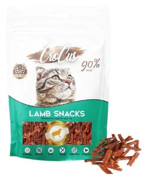 Crocus Snacks Kuzu Etli Tahılsız 80 gr Kedi Maması