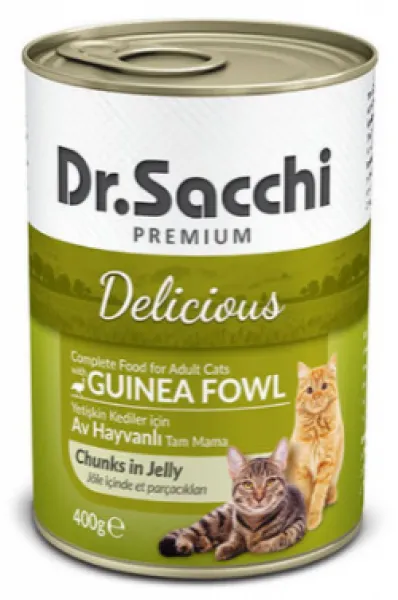 Dr.Sacchi Jöle Et Parçalı Av Hayvanlı 400 gr Kedi Maması