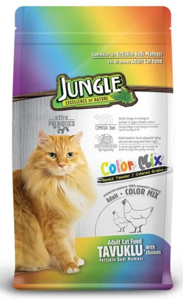Jungle Colormix Tavuklu 15 kg Kedi Maması