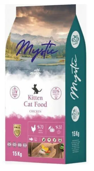 Mystic Düşük Tahıllı Tavuk Etli Yavru 1.5 kg Kedi Maması