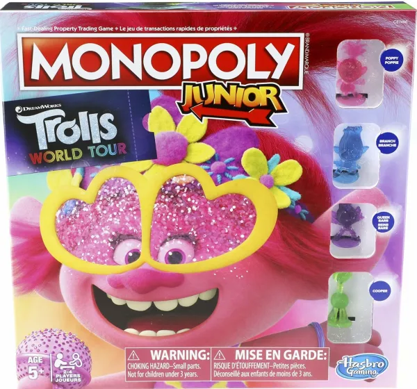 Monopoly Junior DreamWorks Trolls World Tour Edition Kutu Oyunu