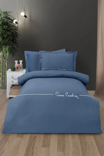 Pierre Cardin Deluxe Mia 160x220 cm İndigo Nevresim Takımı