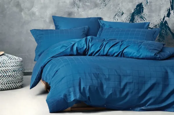 Yataş Bedding Destra 200x220 cm Koyu Mavi Nevresim Takımı