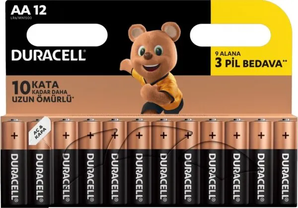 Duracell Basic AA 12'li Kalem Pil