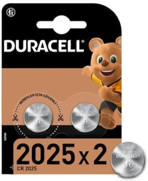 Duracell DL/CR 2025 2'li Düğme Pil