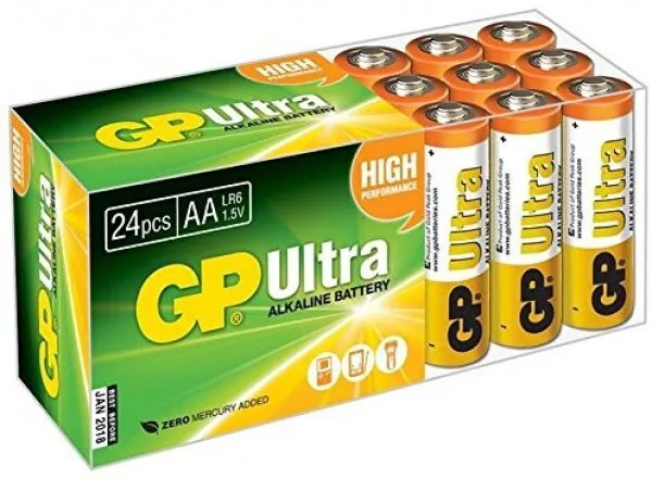 GP Ultra Alkaline AA 24'lü Kalem Pil