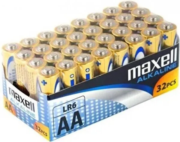 Maxell Alkaline LR6 AA Shrink 32'li Kalem Pil