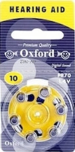 Oxford 10-PR70 6'lı İşitme Pil