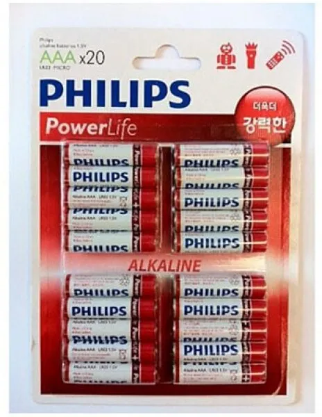Philips PowerLife AAA 20'li (LR03P20B/97) İnce Kalem Pil