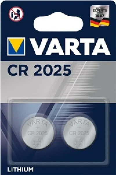 Varta CR2025 2'li Düğme Pil