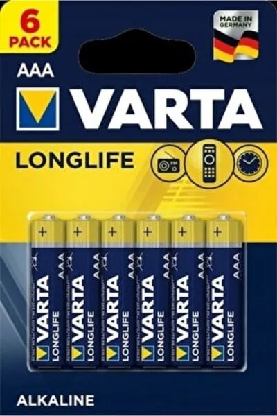 Varta Longlife AAA 6'lı İnce Kalem Pil