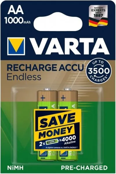 Varta Recharge Accu Endless AA 1000 mAh 2'li Kalem Pil