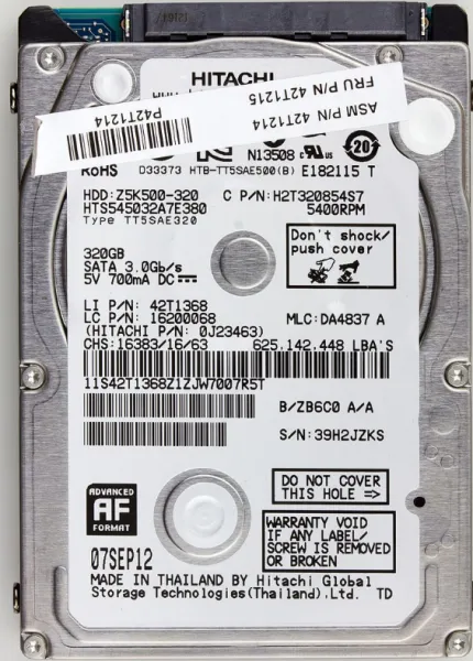 Hitachi Travelstar Z5K500-320 320 GB (HTS543232A7A384) HDD