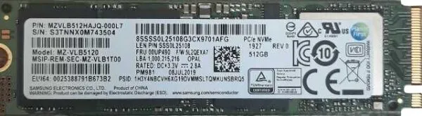 Samsung MZVLB512HAJQ SSD