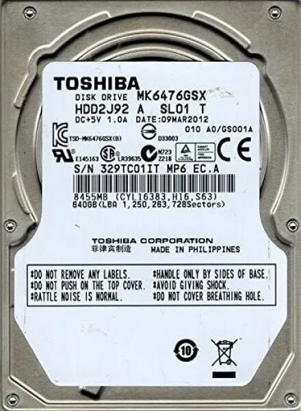 Toshiba MK6476GSX HDD