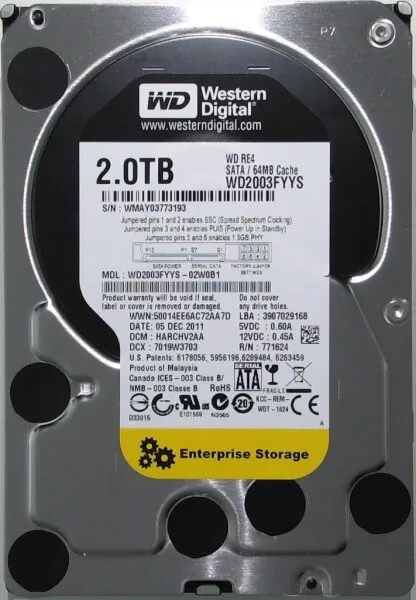 WD RE4 (WD2003FYYS) HDD