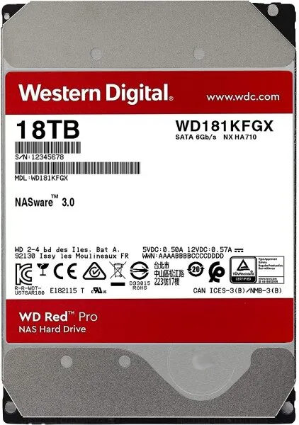 WD Red Pro 18 TB (WD181KFGX) HDD